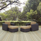 Modway Convene 4 Piece Outdoor Patio Sectional Set
