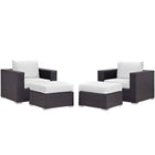 Modway Convene 4 Piece Outdoor Patio Sectional Set  