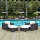 Modway Convene 4 Piece Outdoor Patio Sectional Set