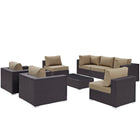 Modway Convene 8 Piece Outdoor Patio Sectional Set  