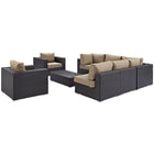 Modway Convene 8 Piece Outdoor Patio Sectional Set EEI-2203