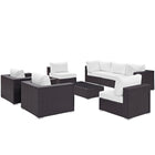 Modway Convene 8 Piece Outdoor Patio Sectional Set  
