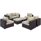 Modway Convene 8 Piece Outdoor Patio Sectional Set EEI-2204
