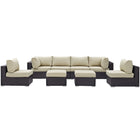 Modway Convene 8 Piece Outdoor Patio Sectional Set EEI-2204