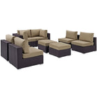 Modway Convene 8 Piece Outdoor Patio Sectional Set EEI-2204