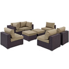 Modway Convene 8 Piece Outdoor Patio Sectional Set EEI-2204