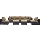 Modway Convene 8 Piece Outdoor Patio Sectional Set EEI-2204