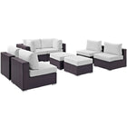 Modway Convene 8 Piece Outdoor Patio Sectional Set EEI-2204