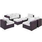 Modway Convene 8 Piece Outdoor Patio Sectional Set EEI-2204