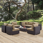 Modway Convene 8 Piece Outdoor Patio Sectional Set EEI-2205