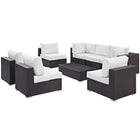 Modway Convene 8 Piece Outdoor Patio Sectional Set EEI-2205