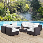 Modway Convene 8 Piece Outdoor Patio Sectional Set EEI-2205