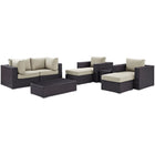 Modway Convene 8 Piece Outdoor Patio Sectional Set EEI-2206