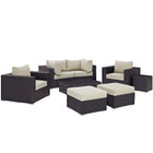 Modway Convene 8 Piece Outdoor Patio Sectional Set EEI-2206