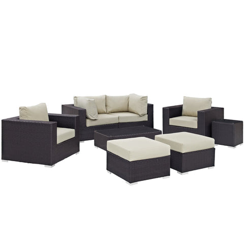 Modway Convene 8 Piece Outdoor Patio Sectional Set EEI-2206