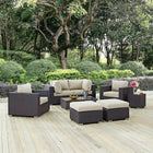 Modway Convene 8 Piece Outdoor Patio Sectional Set EEI-2206