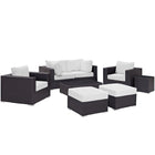 Modway Convene 8 Piece Outdoor Patio Sectional Set EEI-2206