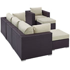 Modway Convene 6 Piece Outdoor Patio Sectional Set