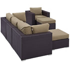 Modway Convene 6 Piece Outdoor Patio Sectional Set