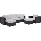 Modway Convene 6 Piece Outdoor Patio Sectional Set  