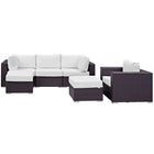 Modway Convene 6 Piece Outdoor Patio Sectional Set