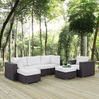 Modway Convene 6 Piece Outdoor Patio Sectional Set
