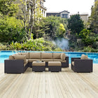 Modway Convene 9 Piece Outdoor Patio Sectional Set