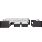 Modway Convene 9 Piece Outdoor Patio Sectional Set  
