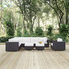 Modway Convene 9 Piece Outdoor Patio Sectional Set