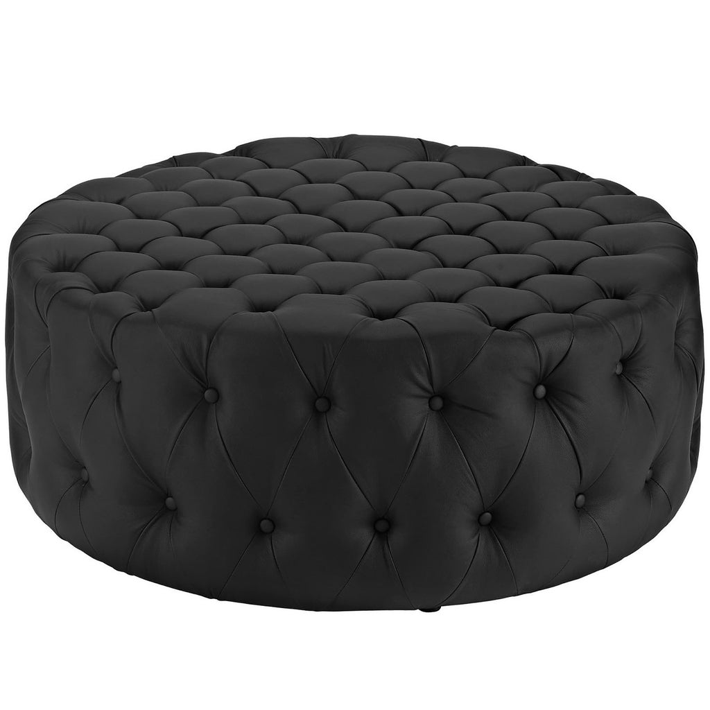 Modway Amour Upholstered Vinyl Ottoman  