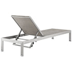 Modway Shore Outdoor Patio Aluminum Rattan Chaise