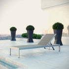 Modway Shore Outdoor Patio Aluminum Rattan Chaise