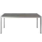 Modway Shore Outdoor Patio Aluminum Dining Table