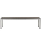 Modway Shore Outdoor Patio Aluminum Bench