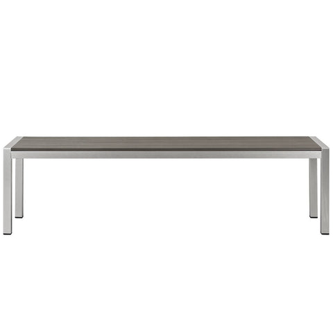 Modway Shore Outdoor Patio Aluminum Bench  