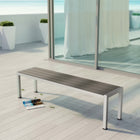 Modway Shore Outdoor Patio Aluminum Bench