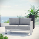 Modway Shore Right-Arm Corner Sectional Outdoor Patio Aluminum Loveseat