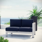 Modway Shore Right-Arm Corner Sectional Outdoor Patio Aluminum Loveseat