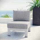 Modway Shore Armless Outdoor Patio Aluminum Chair