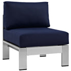 Modway Shore Armless Outdoor Patio Aluminum Chair  