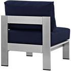 Modway Shore Armless Outdoor Patio Aluminum Chair