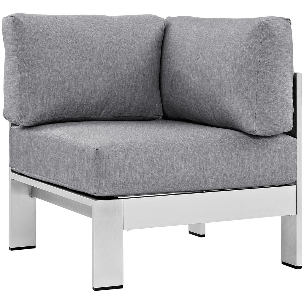 Modway Shore Outdoor Patio Aluminum Corner Sofa  