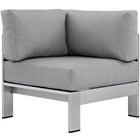 Modway Shore Outdoor Patio Aluminum Corner Sofa