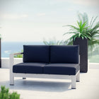 Modway Shore Left-Arm Corner Sectional Outdoor Patio Aluminum Loveseat