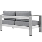 Modway Shore Outdoor Patio Aluminum Loveseat