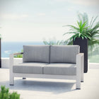 Modway Shore Outdoor Patio Aluminum Loveseat