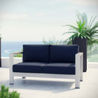 Modway Shore Outdoor Patio Aluminum Loveseat