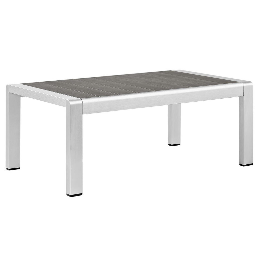 Modway Shore Outdoor Patio Aluminum Coffee Table  
