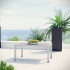 Modway Shore Outdoor Patio Aluminum Coffee Table