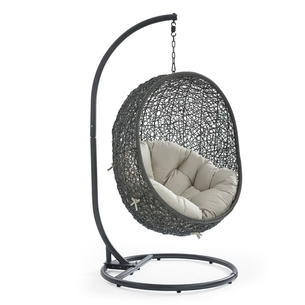 Modway Hide Outdoor Patio Swing Chair With Stand  